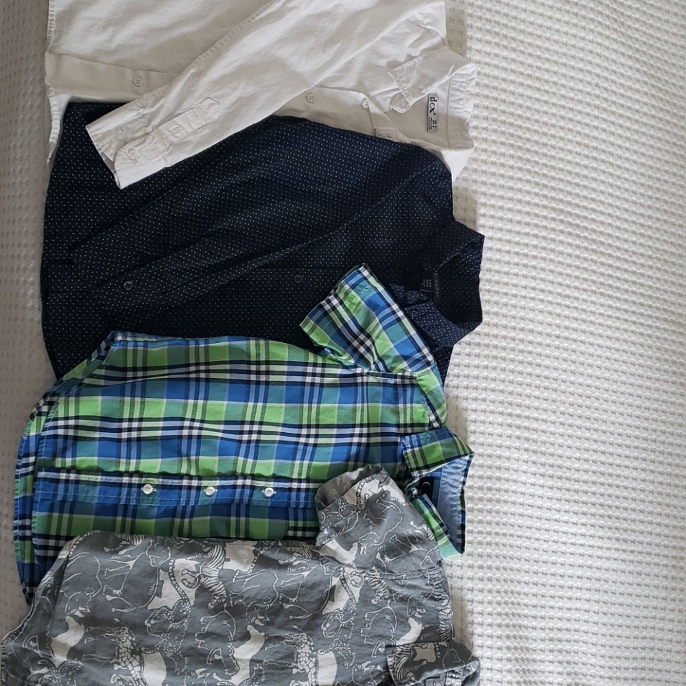 Four boys size 6 button shirts
